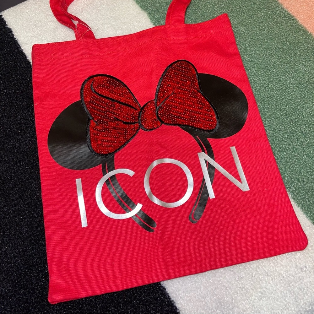 ❣️Disney Parks Minnie Figural Ears Sequin Bow ICON Tote Bag